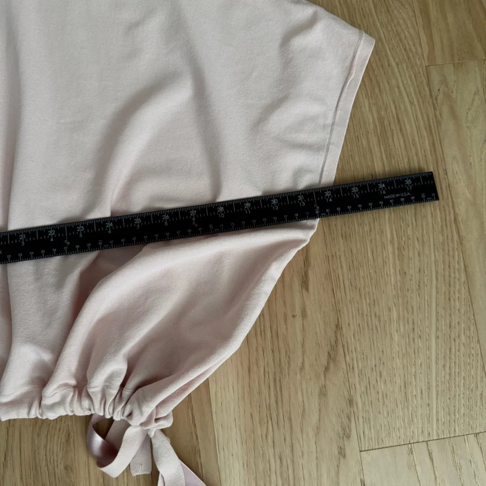 Milly Elastic Tie Hem Pink Top Boat Neck Oversized Size Small - Picture 10 of 11